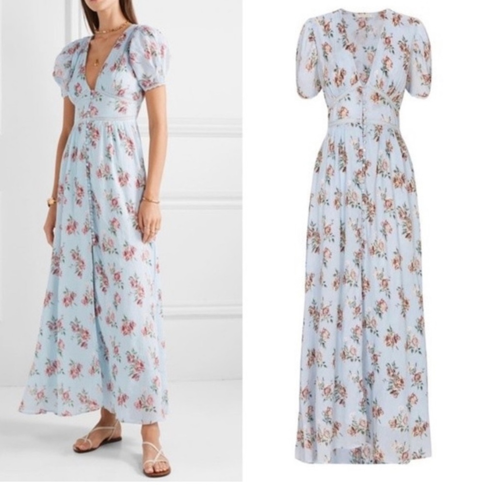 Loveshackfancy Stacy Floral Maxi Dress